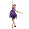 Scena noszenie dzieci dzieci profesjonalna latynoska sukienka taneczna dla dziewcząt tańczące sukienki do tańca dla dziewcząt czerwona cekinowa salsa tasse244u