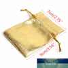 100pc Shiny Jewelry Packing Gold Silver Color Foil Cloth Drawstring Velvet Bag 7x9 9x12 11x16 13x18 Wedding Gift Bags & Pouches