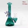 5 stilar i lager Glass Bong med skål Recycler In-line kokare Dab Rigs 100% Real Image Vattenpipor Smoking vattenledningar Vattenpipor