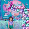 Fengrise 44st. Set Balloon Little Mermaid Theme Party Mermaid Decor Mermaid Birthday Decor for Kids Taving Birthday Wedding Party Y209G