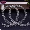 Copricapo intrecciato lungo cerchio strass striscia copricapo da sposa in cristallo strass corona con gioielli da sposa accessori per capelli corone nuziali di diamanti