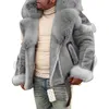 Men's Down Laamei Faux Fur Coat Men Plus Size Winter Jacket Collar Long Sleeves Liner Casual Zipper Mens Jackets And Coats