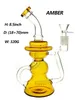 Hookah Recycler Oil Rig Bubbler Bongs 8,5 inch Hoogte en plak perc met 14 mm glazen kom 320 g gewicht 3 kleuren Bu066