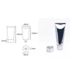 24pcs 100g ABL tubo vuoto d'argento di alluminio di plastica con tappo a vite cosmetici lozione contenitore Shampoo bottiglia da 100 ml