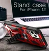 PC TPU Rugged Shockproof Cellphone Case For IPhone 12 Mini 11 Pro Xr Xs Max 8 7 6S Plus Kickstand Cover Gor Samsung S20 FE Note 20 Ultra