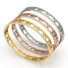 Mode Zilveren Roestvrij Stalen Beugel Romeinse Armband Sieraden Rose Gouden Armbanden Armbanden Voor Vrouwen Armband