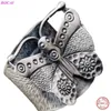 Cluster Rings Bocai S990 Sterling Zilver voor Dames Retro Opening Butterfly Ring Dames Open Index Vinger Mode-sieraden1
