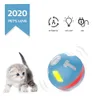 360 Degree Rotating Interactive Dog USB Rolling Ball Led Light Automatic Cat Toy LJ201125