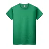 Yeni Yuvarlak Boyun Katı Renk T-Shirt Yaz Pamuk Dibe Gömlek Kısa Kollu Erkek ve Bayan Yarım Kollu VFVEI