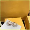 2021 örhängen Hoops Designer Diamond Earrings Studs F Earring for Women Engagements For Bride Luxury Jewelry Hoops Earring Brands 263m