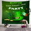 St.Patrick's Day Party Backdrop Tapisserie Tenture murale 150 * 150cm Polyester Irish Festival Photo Fond RRA11848