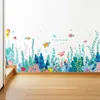 Shijuehezi Seaweed Wall Stickers DIY السمكة المائية نباتات الجدار شارات للأطفال