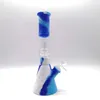 4 cores Silicone Bongo portátil tubos de água removível Bosses para fumaça com tigela de vidro