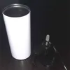 Yerel Depo 22 oz Süblimasyon Sigara Tumbler Beyaz Boş Düz Yağ Tumbler Paslanmaz Çelik Su Şişeleri DIY Isı Transferi Duman Fincan A12