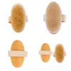 Doux poils naturels brosse bain Massage corps famille douche bricolage en bois sans main tige brosses nouveauté 3 95ol G2