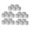 25 pcs jarros de estanho de alumínio (100ml) recipientes cosméticos rodada latas de lata com tampa de rosca para artesanato diy, cosméticos, salve, vela, viagem