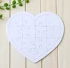 Kolorowanki Papier Puzzle Sublimacja Puste DIY White Kids gry Prezent Jigsaws Dzieci Malowanie Okrągłe Kwadratowe Zabawki 4 Typy SN5128