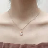 Новые модные роскошные ручной работы женские кулон ожерелье из розового золота из нержавеющей стали ожерелья из нержавеющей стали