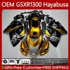 Тело для инъекций для Suzuki Hayabusa GSXR-1300 GSXR 1300 CC 2008 2019 GOLD 77NO.18 GSX-R1300 GSXR1300 08 09 10 11 12 13 1300CC GSX R1300 14 15 16 17 18 19 OEM обтекатель Gloss черный