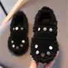 2020 invierno nueva moda remache empalme niños zapatos niños niñas cómodos zapatos cálidos de algodón más terciopelo peludo zapatos niños zapatos casuales