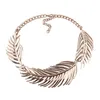 Nouveau Design Vintage déclaration Collier ras du cou pour les femmes mode grosse feuille alliage colliers Collier Femme Jewelry5530778