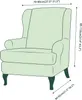 Chaise à oreilles Housse de chaise Velvet Spandex Fluack Sofa Fundas Para Canapés Chaise Chaise Spandex 220302