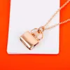 2021 vendita calda collana ciondolo borsa di alta qualità con un diamante in oro rosa 18 carati placcato per regalo di gioielli da sposa da donna spedizione gratuita PS