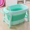 Badkar Sittplatser Baby Folding Bathtub Barn Bucket Stort hushålls simning Barn