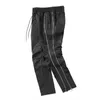 Pantalons pour hommes High Street Heavy Industry Side Double Zipper Tube droit Cordon Nylon Dieu Pantalon