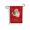 45 * 30 cm Kerst Vlag Tuin Vlas Banner Mode Santa Claus Patroon Dubbelzijdig Afdrukken Vlaggen DHL Gratis verzending