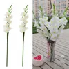 80PC sztuczne jedwabne kwiaty Gladiolus Real Touch Orchid Fake Free Flower for Wedding Party Festival Decoration