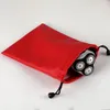 Envoltório de presente 3C bolsa de couro pu com cordão para fone de ouvido barbeador eletrônica colorido sacos de armazenamento impermeável suprimentos