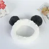 New Women Panda Ears Headband Fashion Cartoon Elastic Cute Plush Twisted Hair Band Warm Hair Accessories gift Jewelry