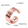 Cluster Rings Vinterly Pure Copper Magnetic Ring For Women Trendy Engagement Wedding Men Open Cuff Adjustable Finger Men19383978