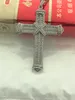 패션 925 스털링 실버 절묘한 성경 예수 크로스 펜던트 목걸이 여성용 십자가에 못 박힌 매력 포장장 시뮬레이션 다이아몬드 보석
