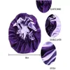 Clippers Hair Accessories Silk Night Hat Double Side Wear Women Head Cover Sleep Cap Satin Bonnet for Wake Up Perfect Daily Factory Sale CPA3306 GC0928