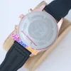 Orologio da uomo economico con data nuova Cassa in acciaio al quarzo Lancette bianche Quadrante blu Cinturino in nylon nero Orologio con fuso orario di alta qualità E175a5