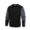 Hoodie Heren Sweatshirts Plus Size Mode Patchwork Sweatshirt Mannelijke Sportkleding Truien Hip Hop Streetwear Ronde Hals Trainingspak 220217