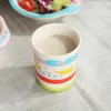 5pcs / sets bébé vaisselle vaisselle ensemble bol en fibre de bambou naturel avec tasse SSpoon assiette fourchette vaisselle pour enfants ustensiles Y200111
