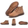 Trabalho de segurança genuíno Crazy Horse Martin Men Fashion Desert Boots High Top Leather Shoes Y200915