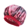 Kobiety Satin Drukuj Night Sleep Bonnet Hat Hair Care Cap Head Wrap Głowy Nosić Damskie Akcesoria Mody