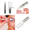 Make Up Beauty Tool rostfritt stål LED -ögonbryns tweezer med smart LED -ljus nonslip ögonfransögonbryn hårborttagning tweezers clip b4807018