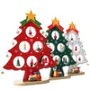 DIY Christmas Ornament Wooden Christmas Tree Christmas Hanging Ornament Gift for Children Home Xmas Table Decoration