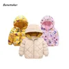 Benemaker Monos de invierno para niños Chaqueta de bebé Niña Niño Parkas Con capucha Ropa cálida Abrigo cortavientos 2-8T Ropa exterior para niños JH074 201126