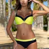 Bikinis Femmes Maillot De Bain Taille Haute Maillots De Bain Maillot De Bain Halter Top Push Up Bikini Ensemble Plus La Taille Maillots De Bain Bikini Brésilien T200708