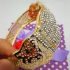 Örhängen Halsband Fani Nigeriansk Bröllop Kvinna Tillbehör Smycken Set Partihandel Mode Afrikanska Pärlor Dubai Guldfärg
