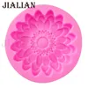 Crisantemi 3D Stampo per sapone Fiori stampi in silicone stampi per candele Strumenti per la decorazione di torte di girasole T0959 all'ingrosso