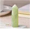 Flocons de neige en cristal naturel, 1 pièce, obélisque de guérison en Jade, baguette à Quartz, ornement pour la décoration de la maison, pierre d'énergie Reiki