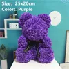 Consegna veloce PE Plastica Fiori artificiali Rosa Bear Foam Rose Flower Teddy Bear Valentino Giorno Giorno Regalo Compleanno Party Decorazione della molla