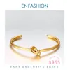 ENFASHION Wholesale Knot Cuff Bracelets Gold Color Manchette Bangle Bracelet For Women Armband Fashion Jewelry Pulseiras B4286 220224